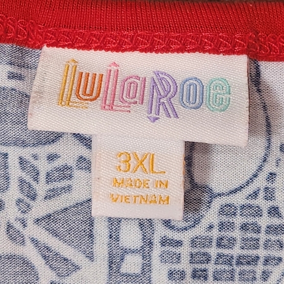 NWOT LulaRoe Disney Mickey Mouse Blue & Red 3/4 Sleeve Top Size 3XL - Picture 3 of 5